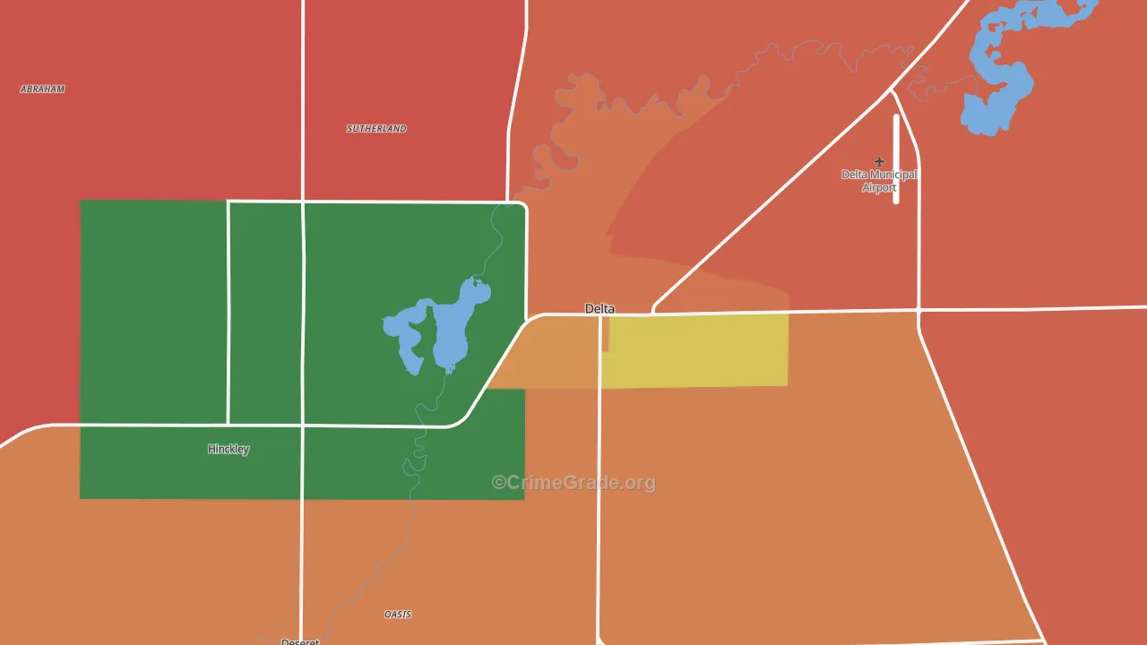 Delta, UT Map of Murder Rates