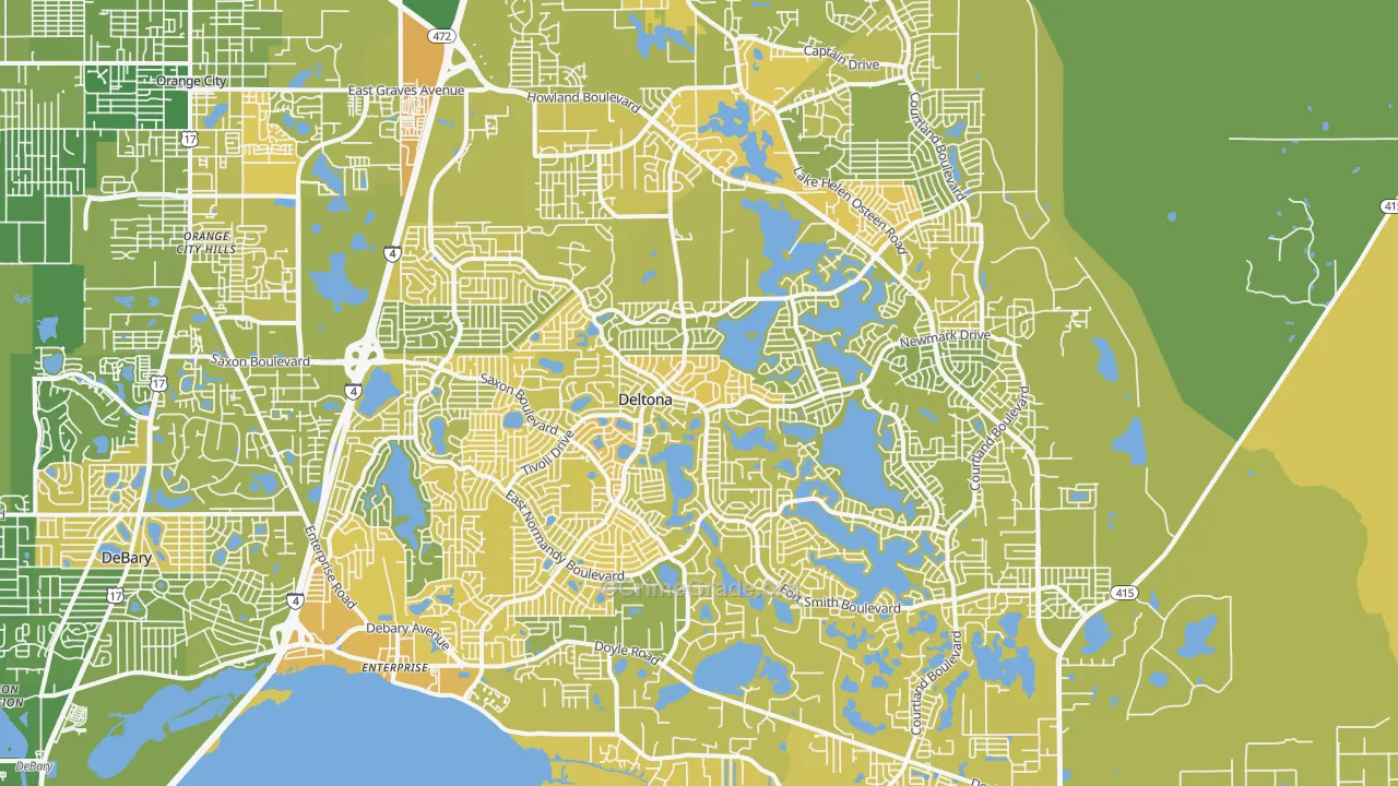 Deltona, FL Map of Murder Rates