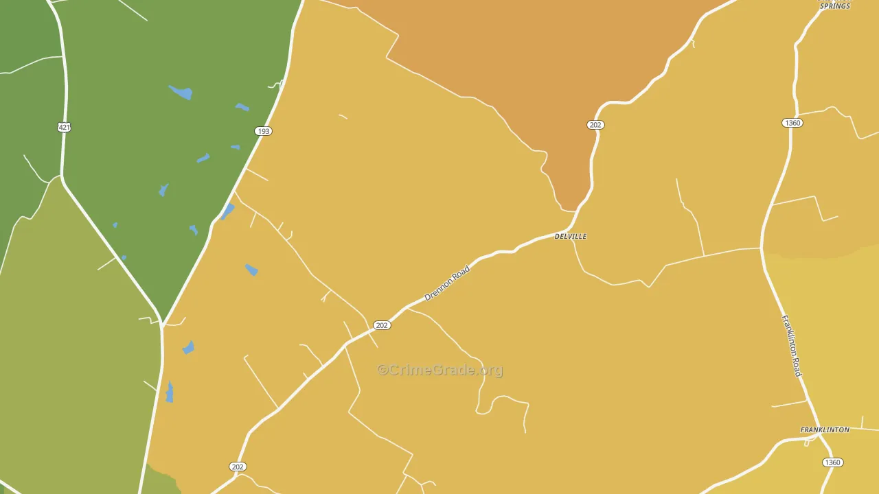 Delville, KY Map of Murder Rates