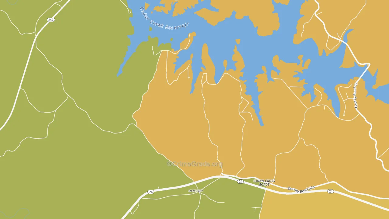 Dempsey, AL Map of Murder Rates