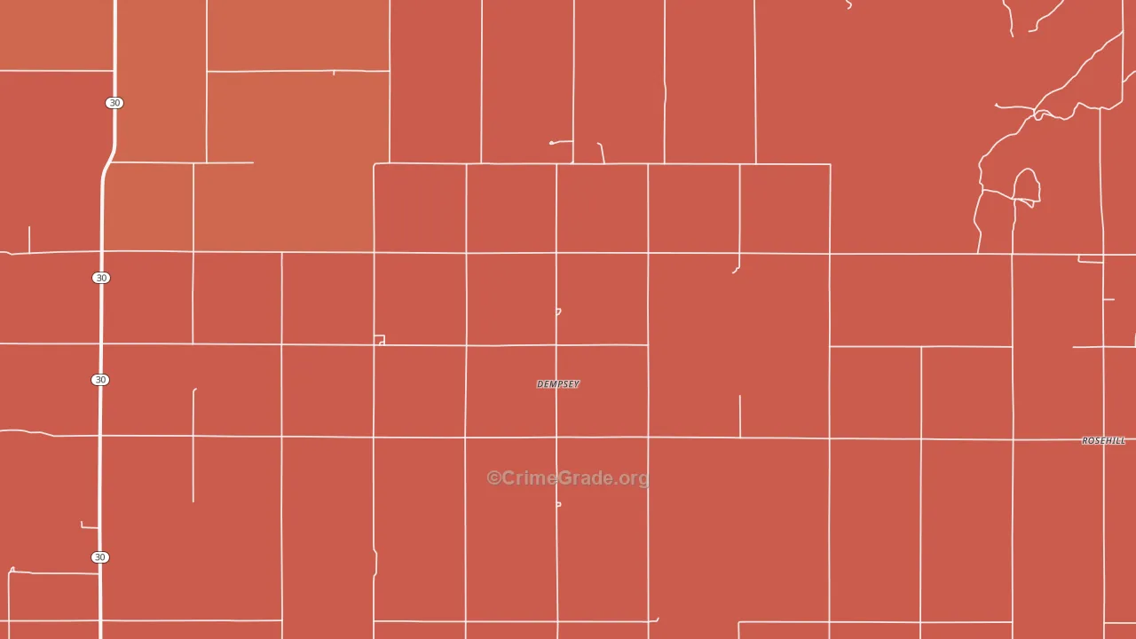 Dempsey, OK Map of Murder Rates