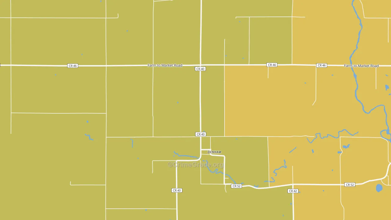 Denham, MN Map of Murder Rates