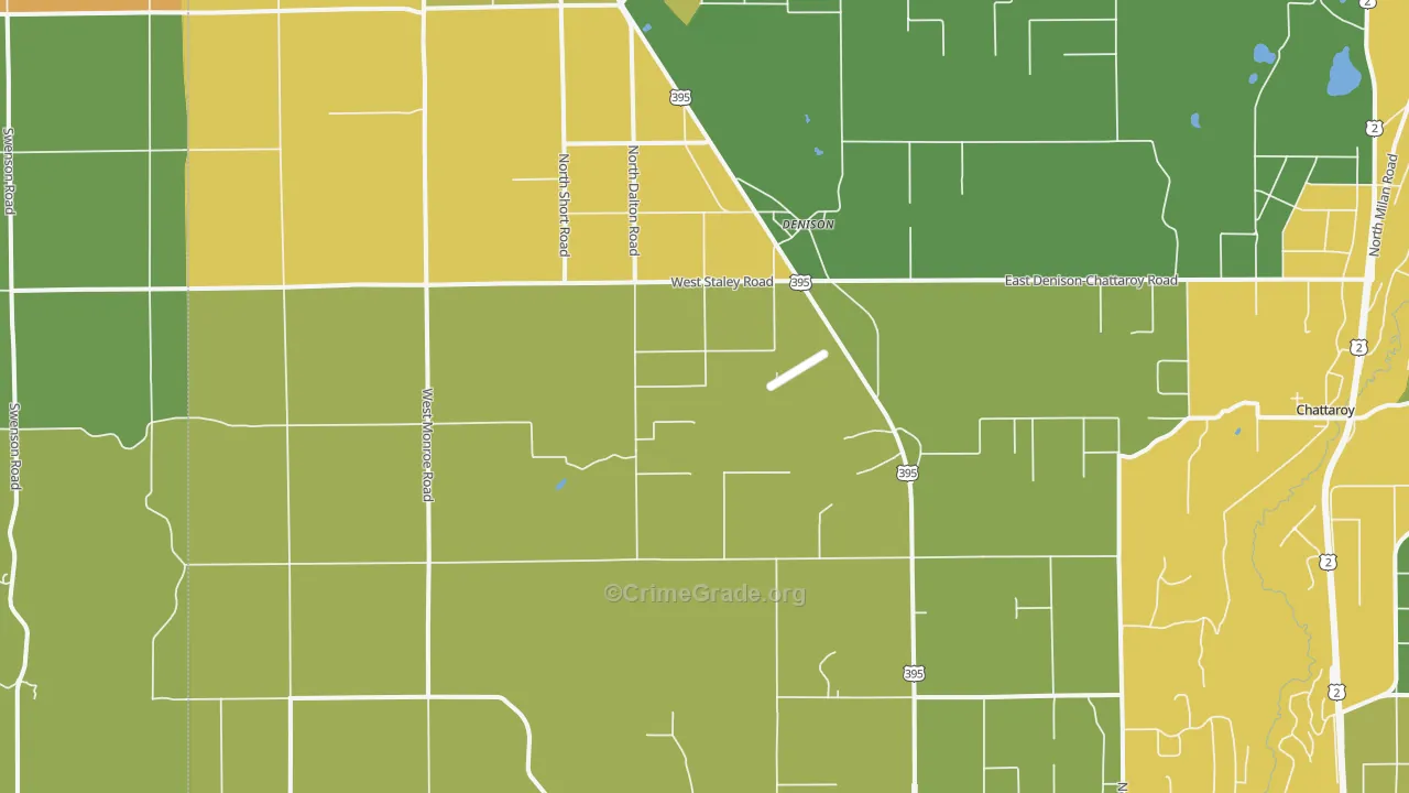 Denison, WA Map of Murder Rates