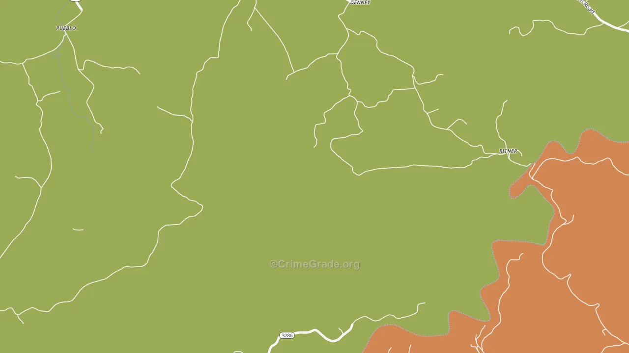 Denney, KY Map of Murder Rates