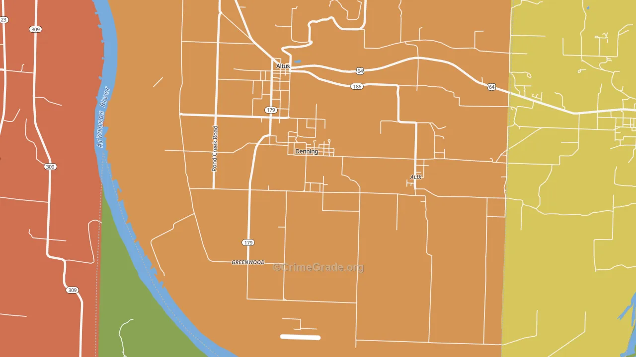 Denning, AR Map of Murder Rates