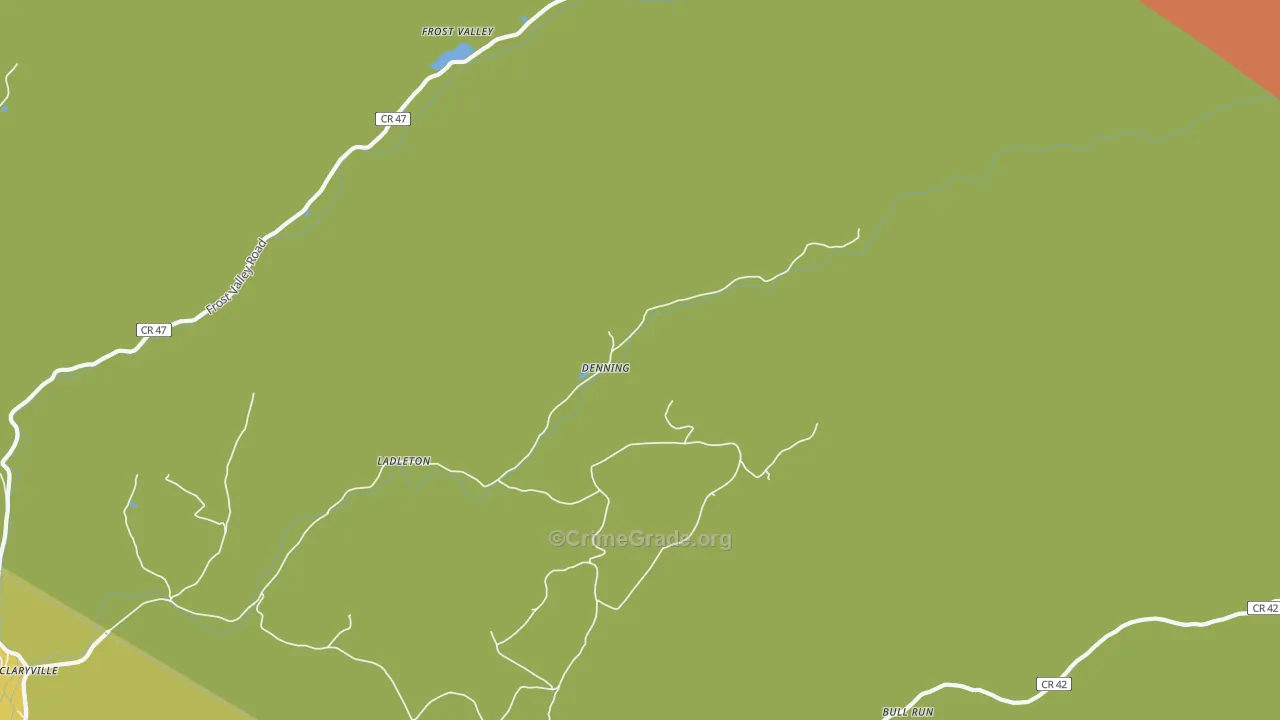 Denning, NY Map of Murder Rates