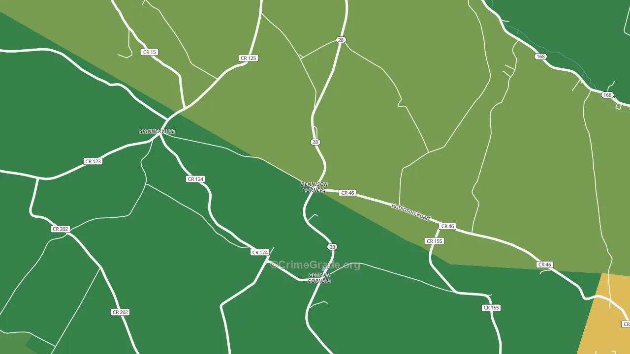 Dennison Corners, NY Map of Murder Rates
