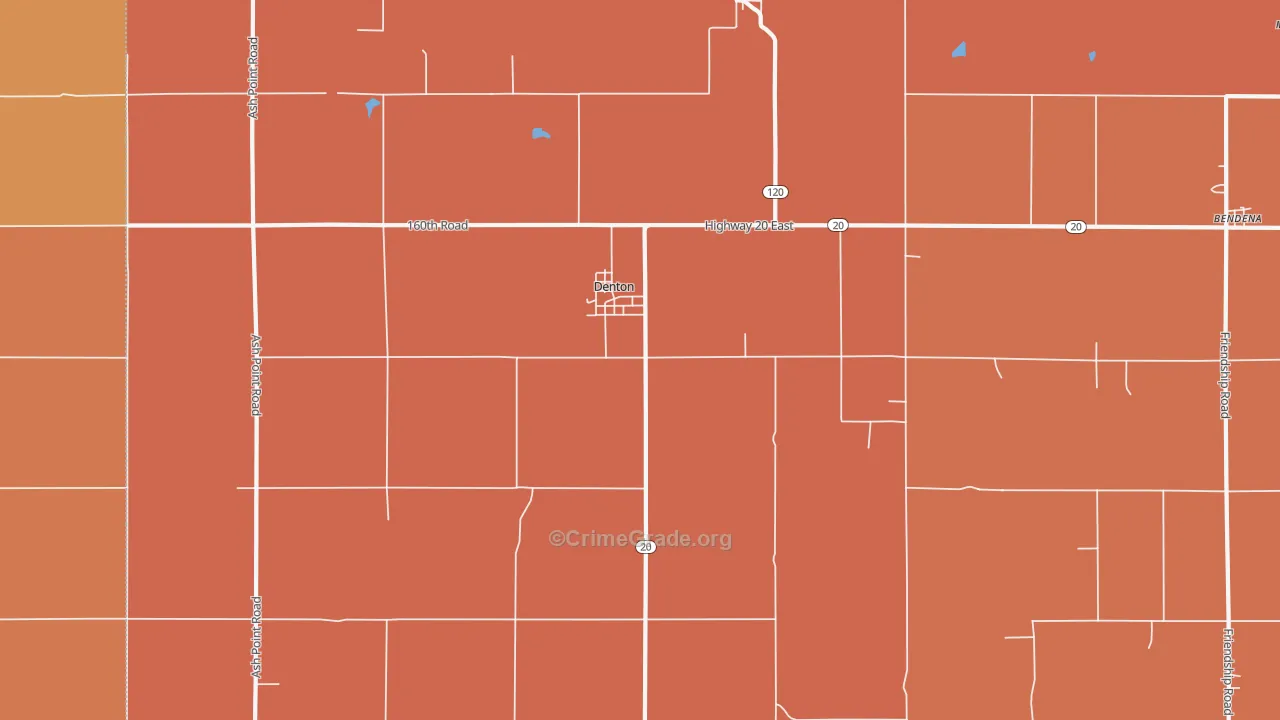 Denton, KS Map of Murder Rates