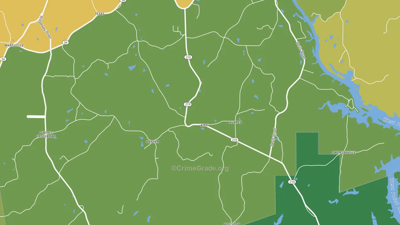 Denver, GA Map of Murder Rates