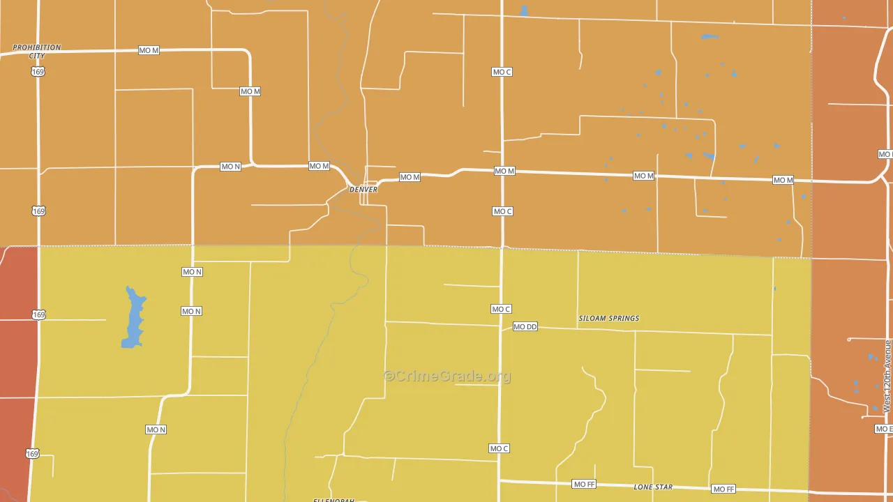 Denver, MO Map of Murder Rates