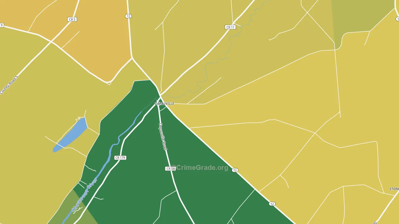 Depauville, NY Map of Murder Rates
