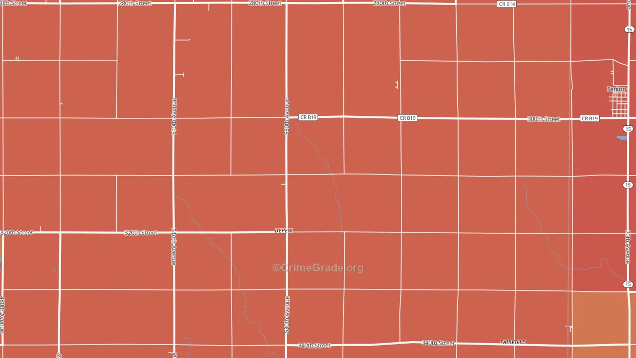 DePew, IA Map of Murder Rates
