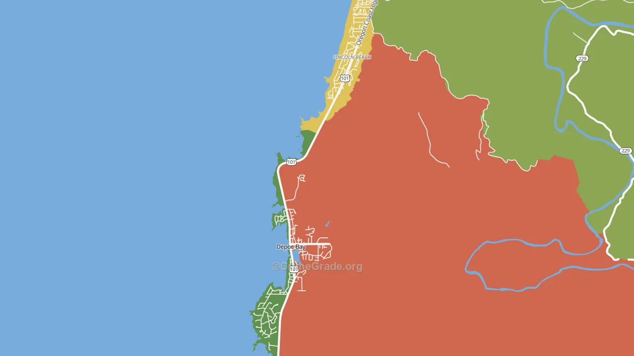 Depoe Bay, OR Map of Murder Rates