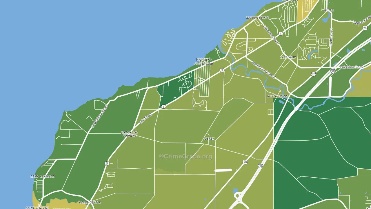 Derby, NY Map of Murder Rates
