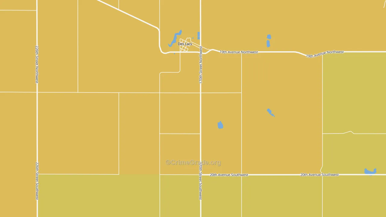 Des Lacs, ND Map of Murder Rates