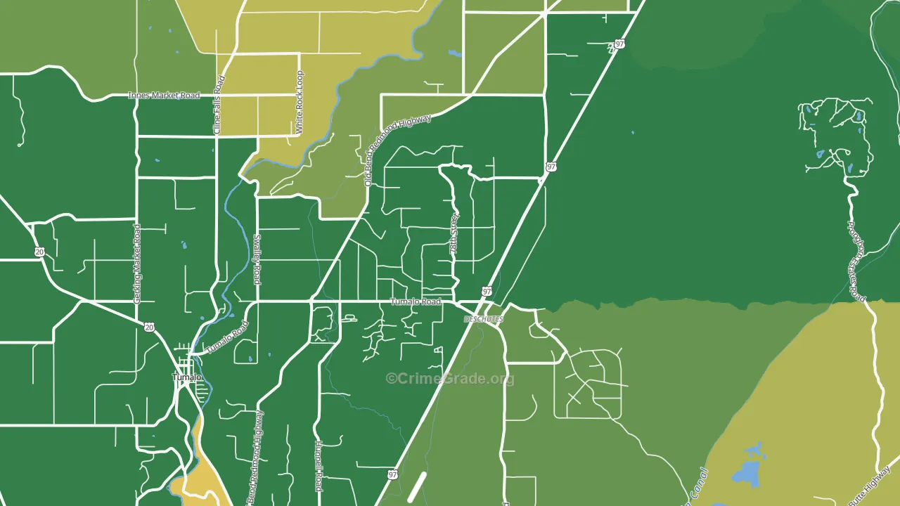Deschutes Junction, OR Map of Murder Rates
