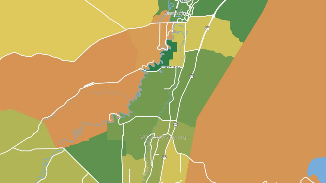 Deschutes, OR Map of Murder Rates