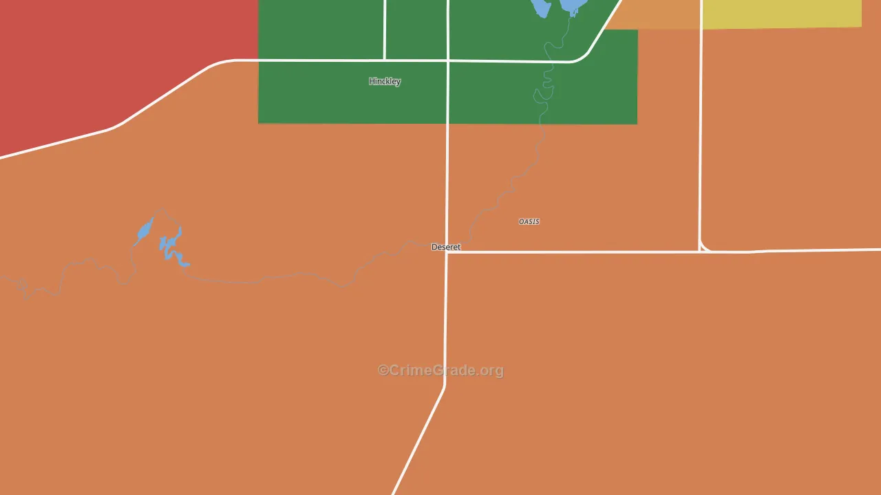 Deseret, UT Map of Murder Rates