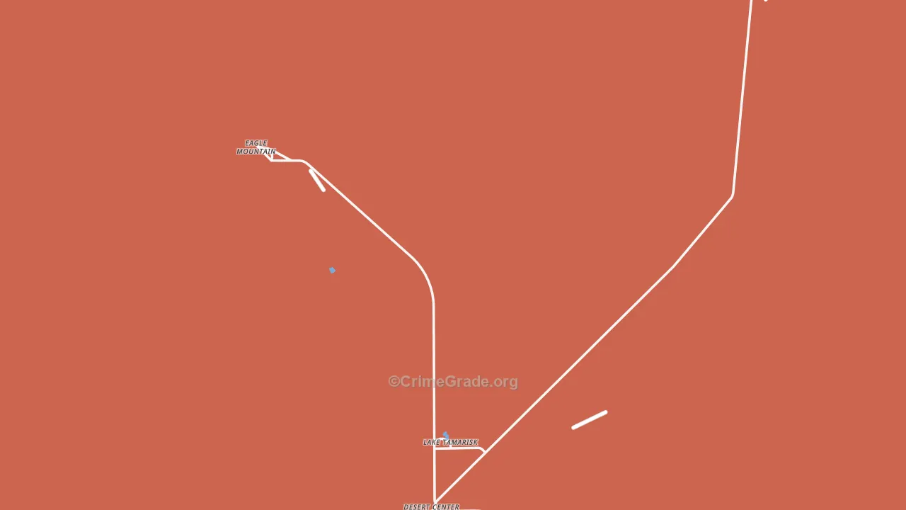 Desert Center, CA Map of Murder Rates