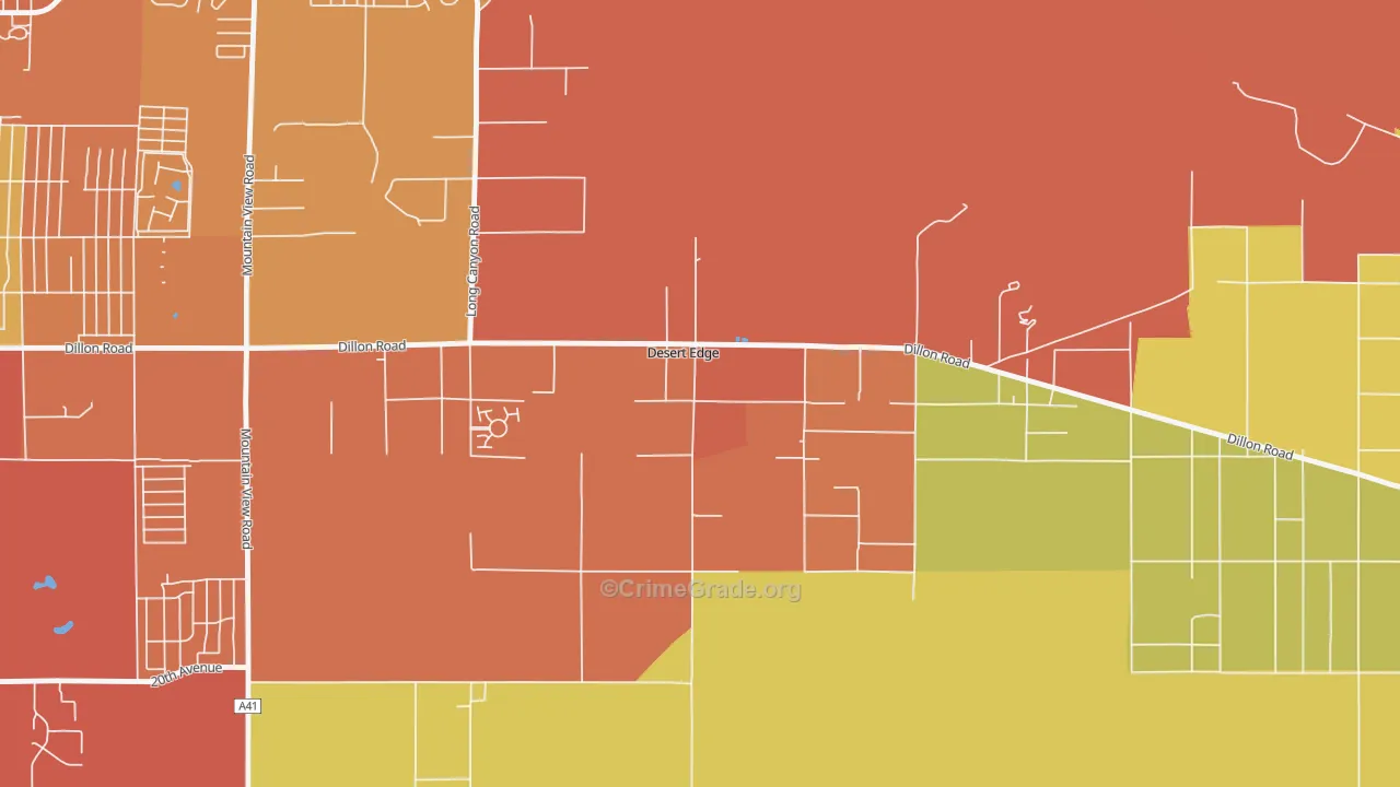 Desert Edge, CA Map of Murder Rates