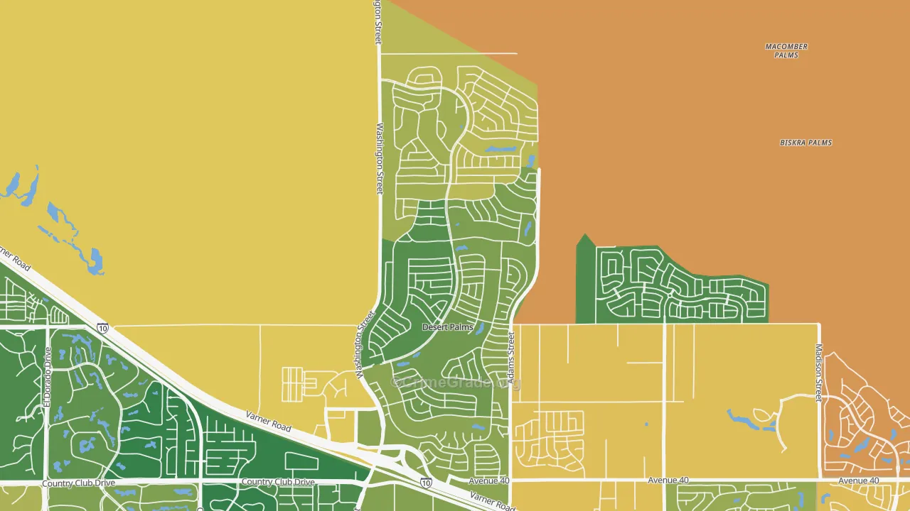 Desert Palms, CA Map of Murder Rates