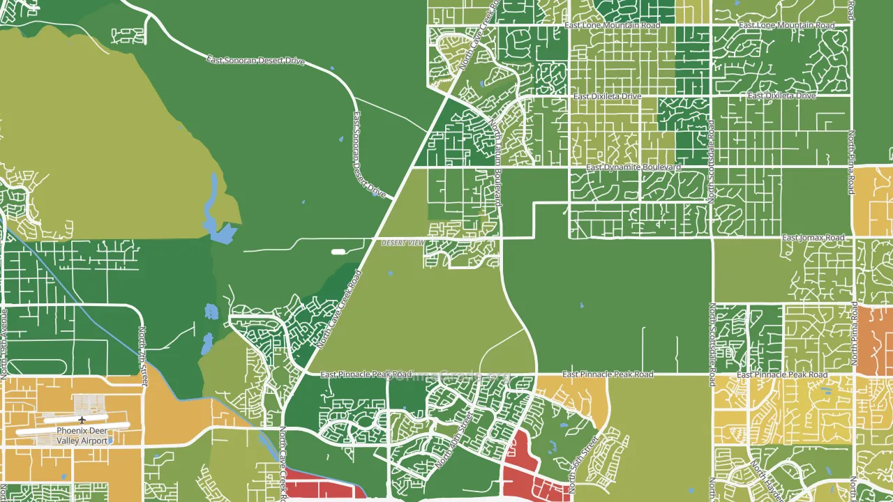 Desert View, Phoenix, AZ Map of Murder Rates