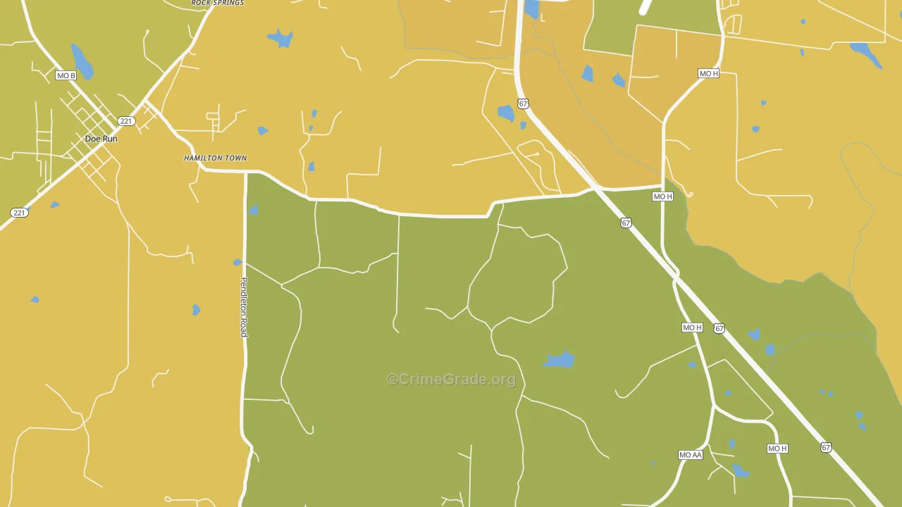 DeSmet, MO Map of Murder Rates