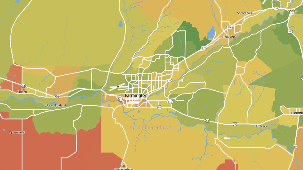 DeSmet, NM Map of Murder Rates