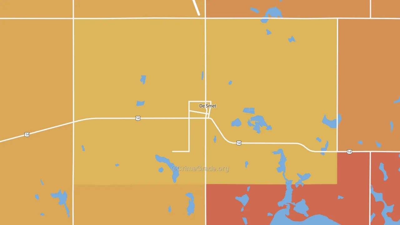DeSmet, SD Map of Murder Rates