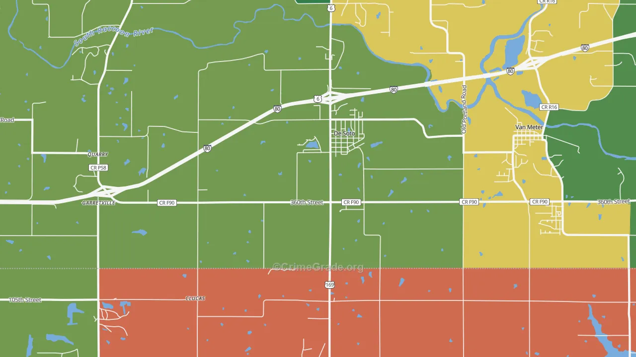 DeSoto, IA Map of Murder Rates