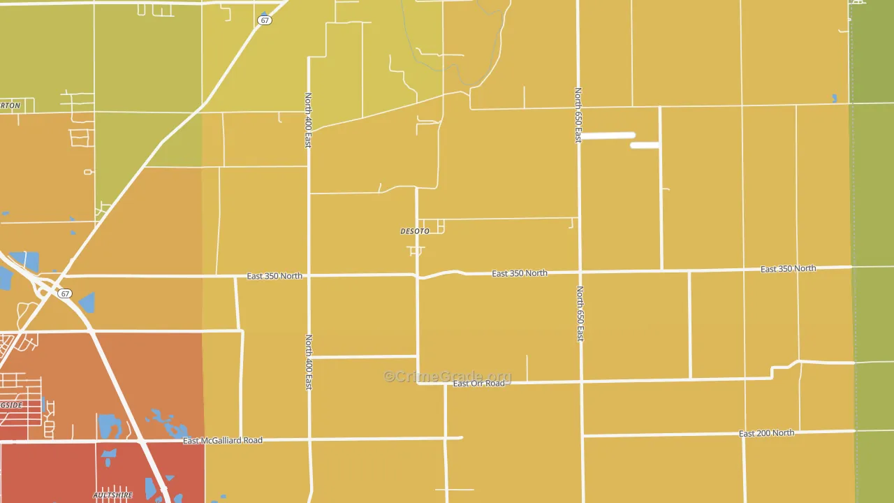 DeSoto, IN Map of Murder Rates
