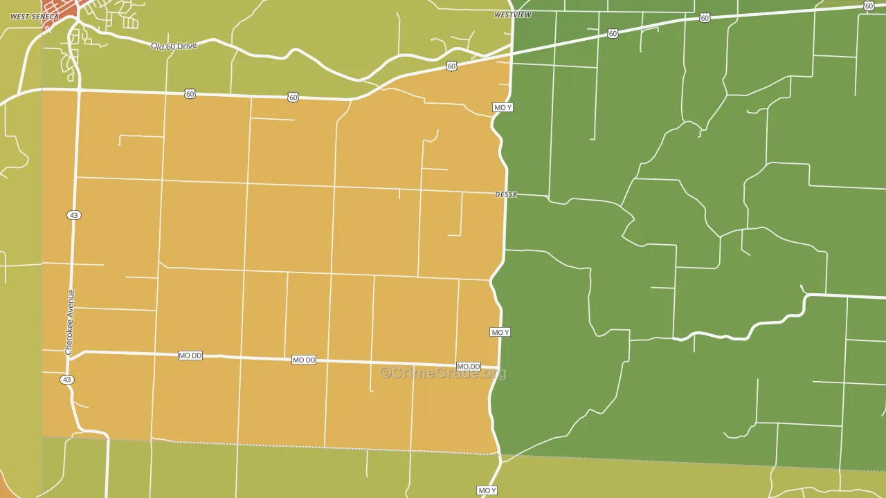 Dessa, MO Map of Murder Rates