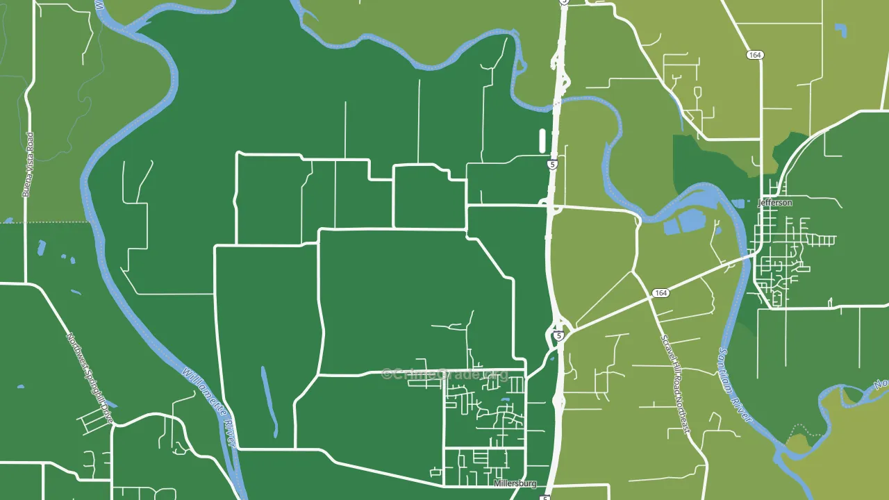 Dever, OR Map of Murder Rates