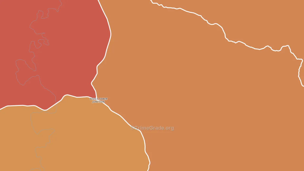 Devils Tower, WY Map of Murder Rates