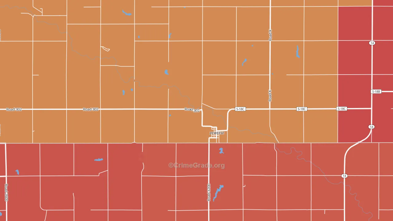 Deweese, NE Map of Murder Rates
