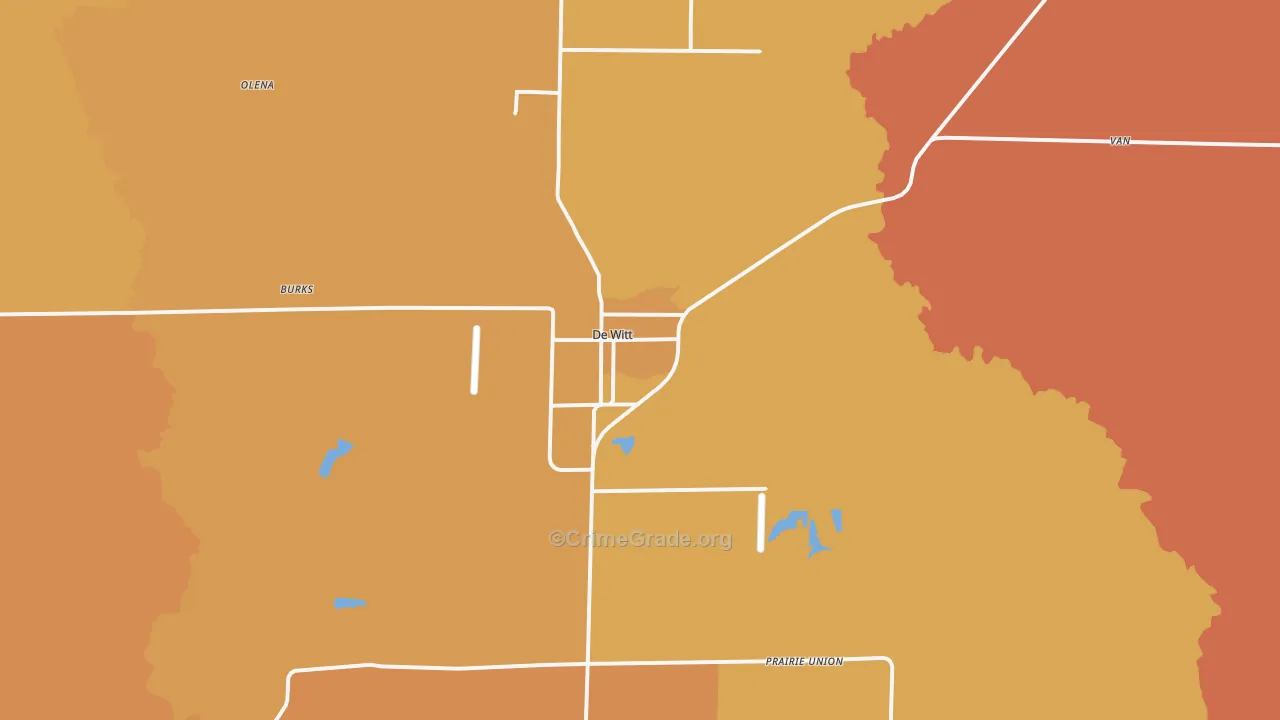 DeWitt, AR Map of Murder Rates