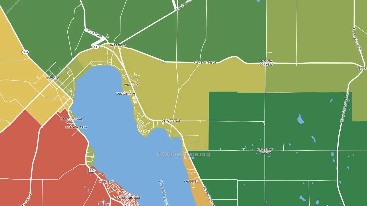 Dewittville, NY Map of Murder Rates