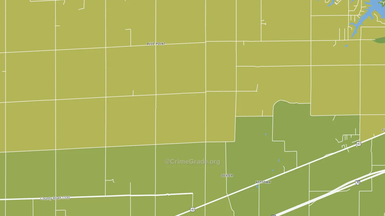 Dexter, IL Map of Murder Rates