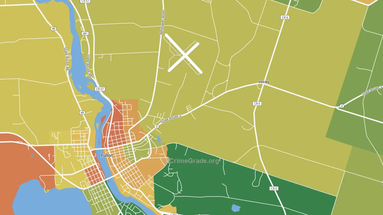 Dexterville, NY Map of Murder Rates