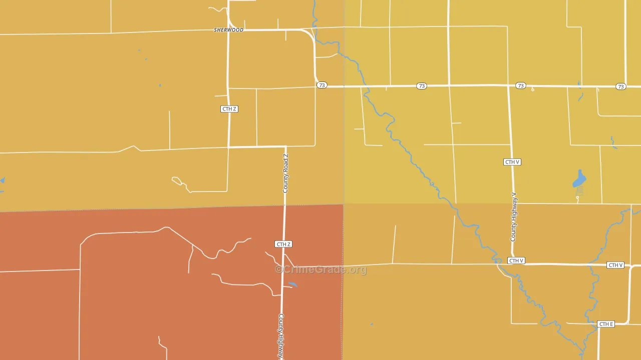 Dexterville, WI Map of Murder Rates