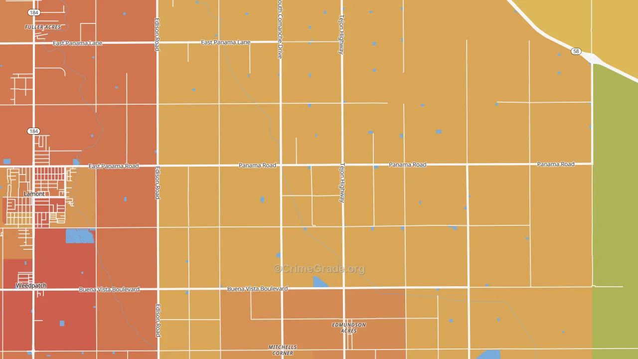 Di Giorgio, CA Map of Murder Rates