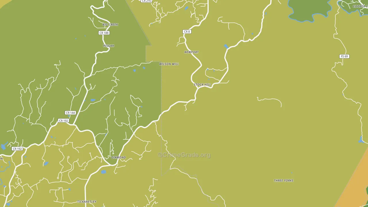Dial, GA Map of Murder Rates