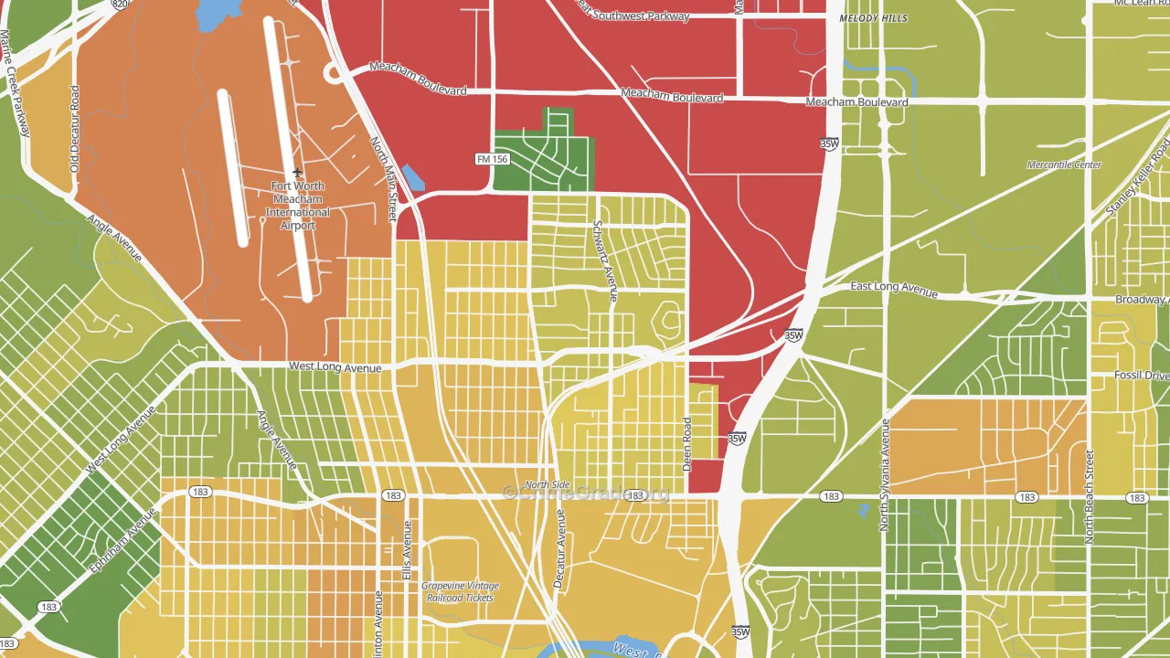 Diamond Hill-Jarvis, Fort Worth, TX Map of Murder Rates