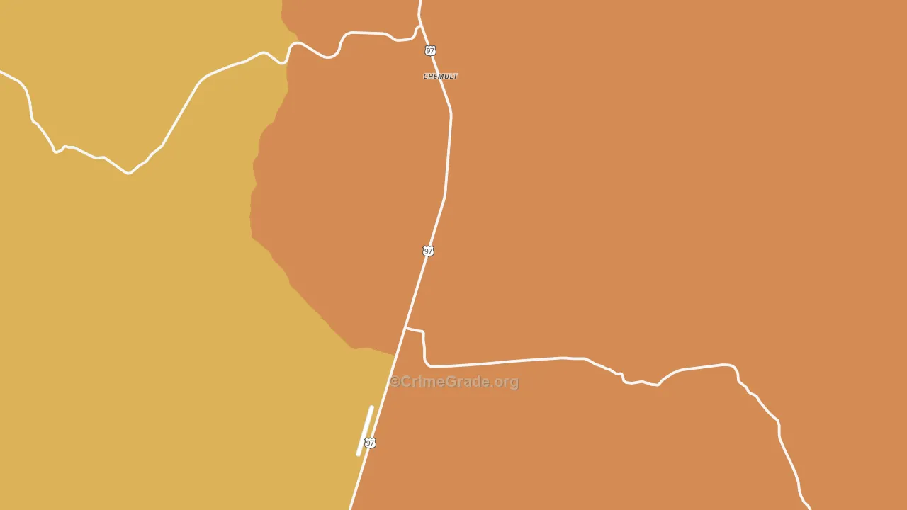 Diamond Lake, OR Map of Murder Rates