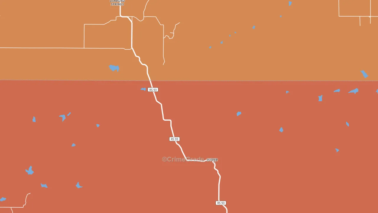 Diamond Springs, KS Map of Murder Rates