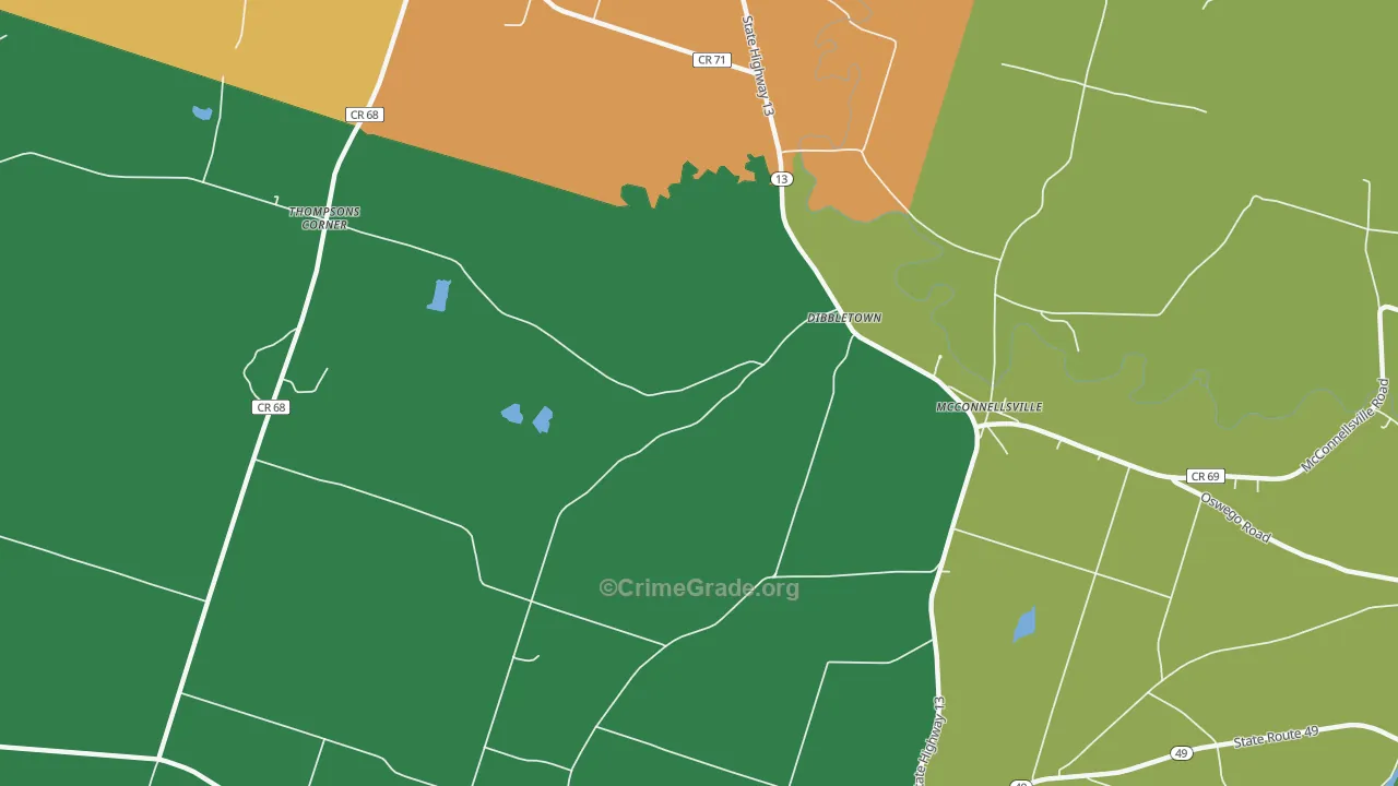 Dibbletown, NY Map of Murder Rates