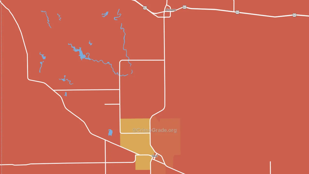 Dickens County, TX Map of Murder Rates