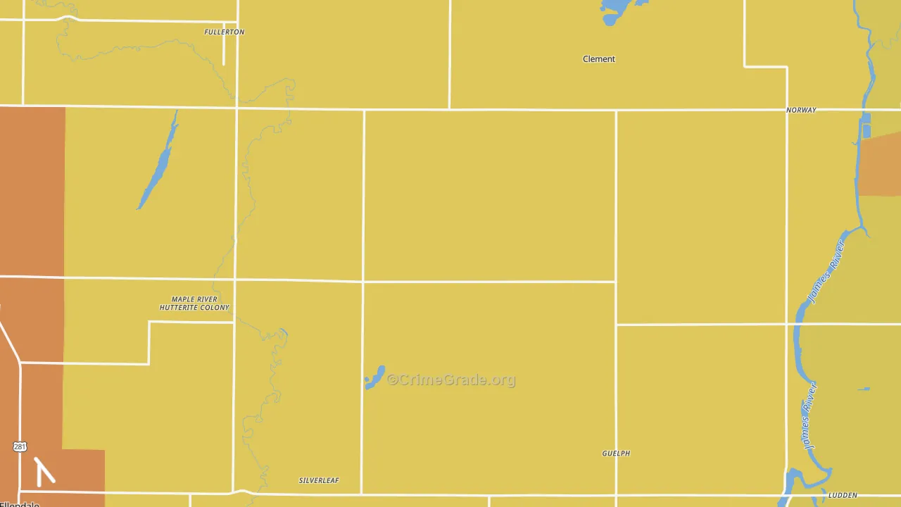 Dickey County, ND Map of Murder Rates