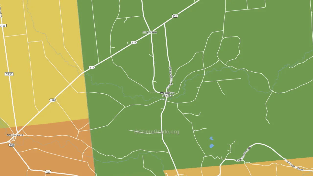 Dickinson Center, NY Map of Murder Rates