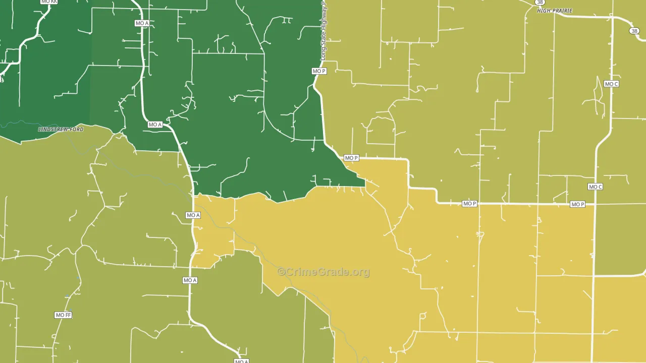 Diggins, MO Map of Murder Rates